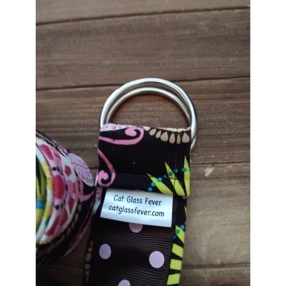 Groovy Art to Wear Flower Power D Buckle Cinch Belt 2" Wide x 36" Waist Summer - Picture 4 of 7